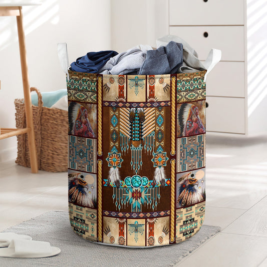 Native American Laundry Basket For Bathroom Bedroom Storage