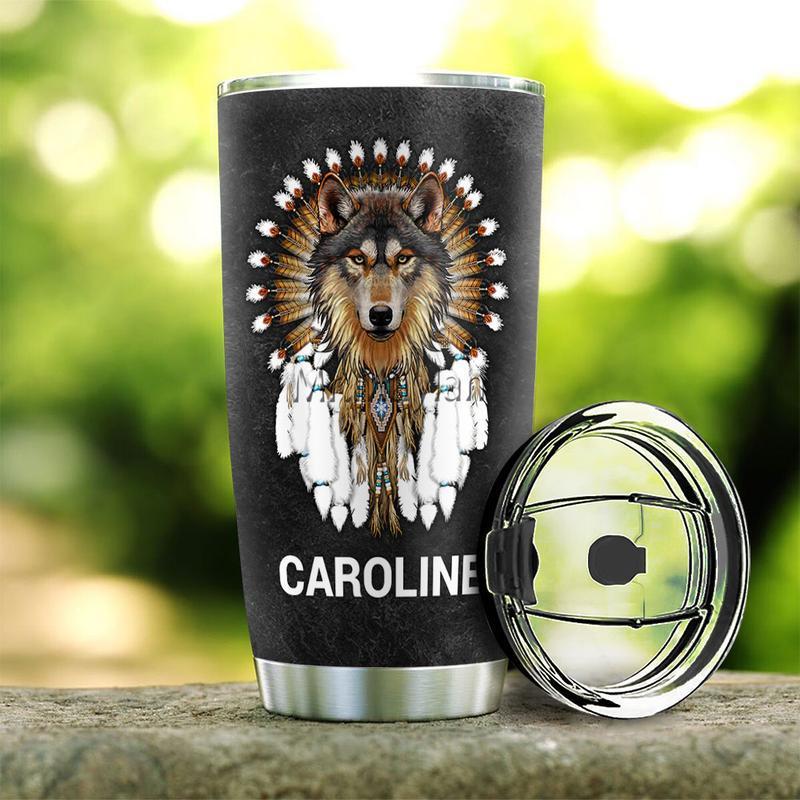 Native Blood Personalized 20 Oz Tumbler For Coffee Travel And Daily Drinks