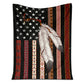 Native American Flag Native American Flannel Blanket For Cozy Bedroom Sofa Decor