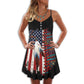 Native America V-Neck Sleeveless Cami Dress For Vacations And Colorful Everyday Styling