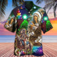 Bohemian Old Man Christmas Hawaiian Shirt For Coastal Adventures And Warm Weather Wear