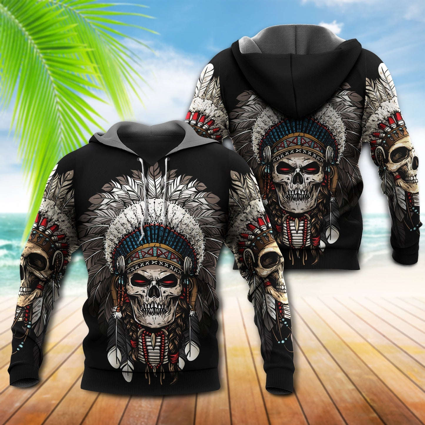 Native Culture Skull Hoodie For Alternative Events Seasonal Outings And Gift Ideas