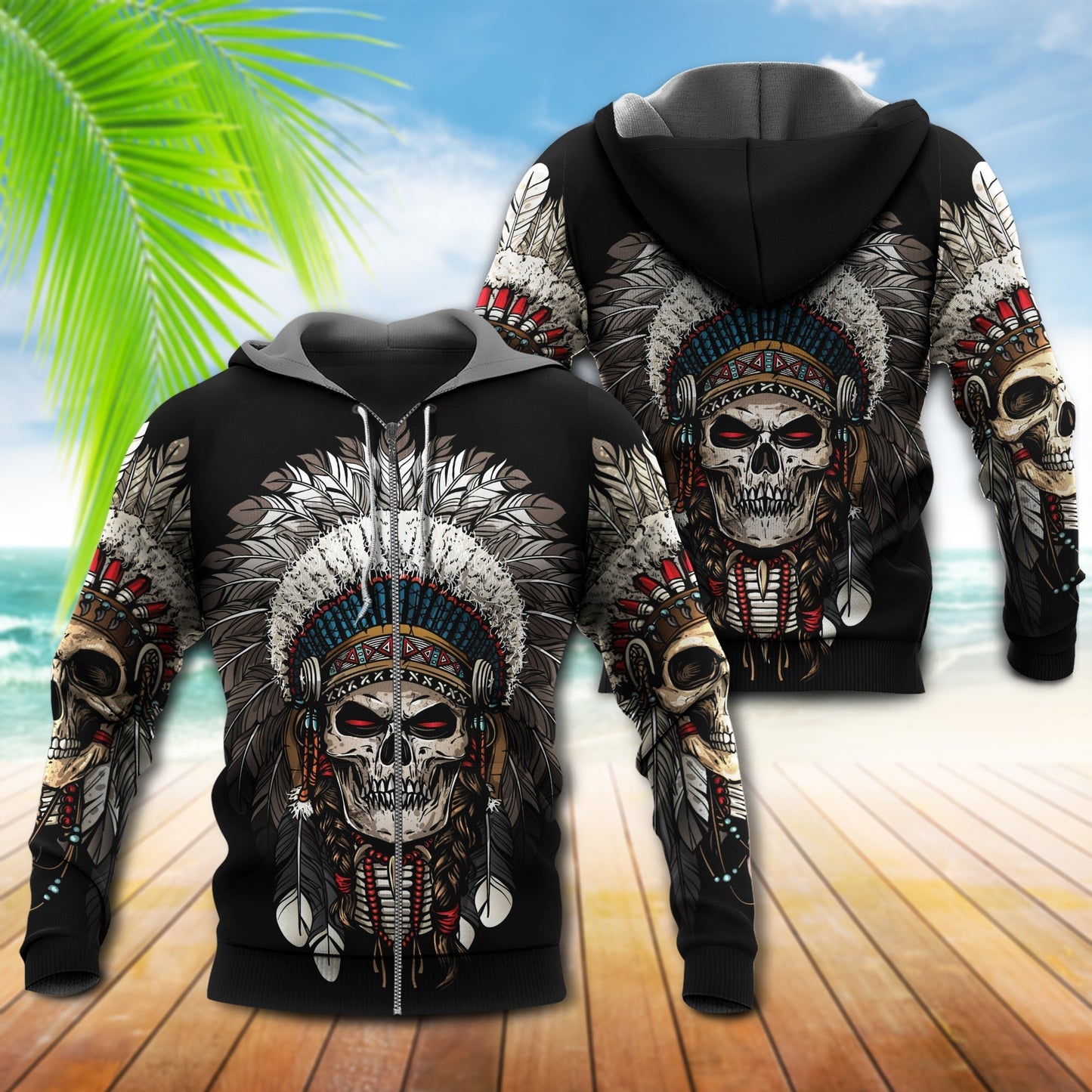 Native Culture Skull Hoodie For Alternative Events Seasonal Outings And Gift Ideas