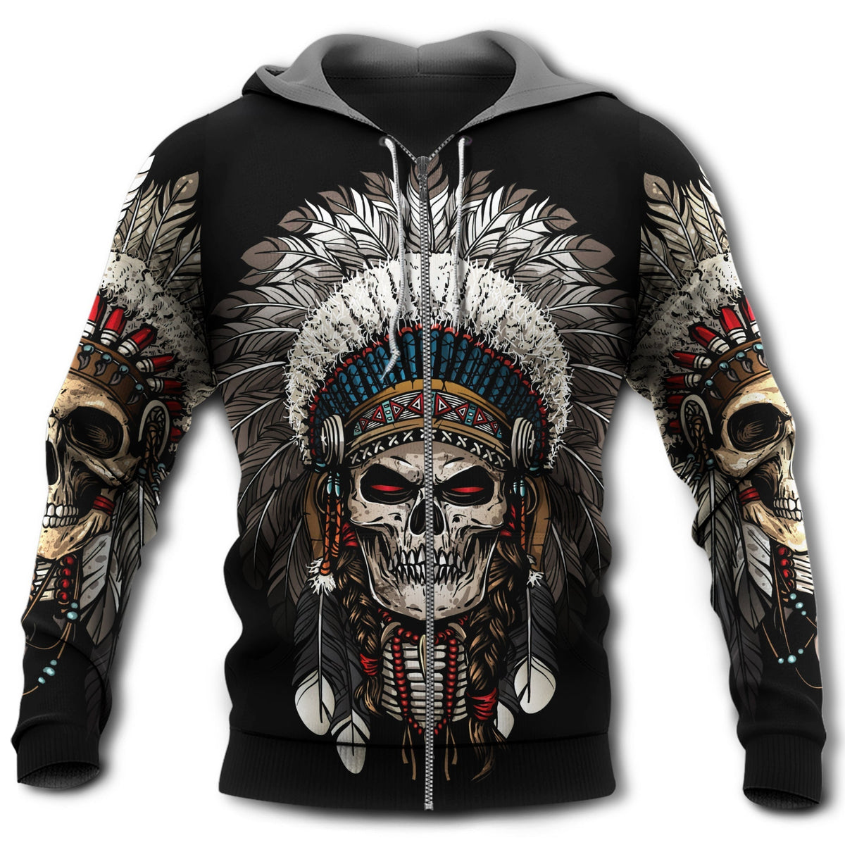 Native Culture Skull Hoodie For Alternative Events Seasonal Outings And Gift Ideas