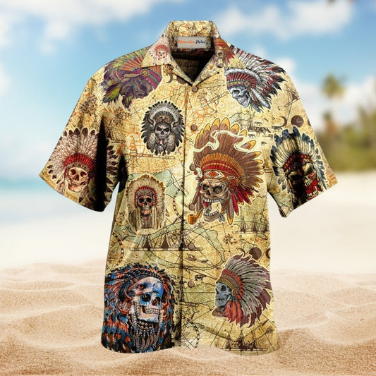 Native American Definitely Hawaiian Shirt For Beach Holidays Outdoor Outings And Relaxed Everyday Wear