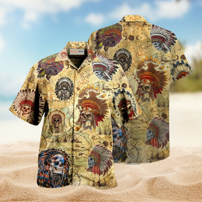 Native American Definitely Hawaiian Shirt For Beach Holidays Outdoor Outings And Relaxed Everyday Wear