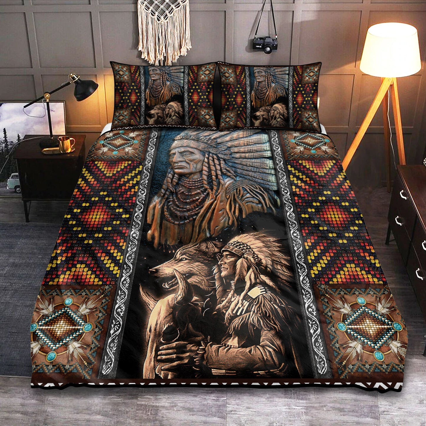 Native American Love Life Bedding Cover For Southwestern Bedroom Decor