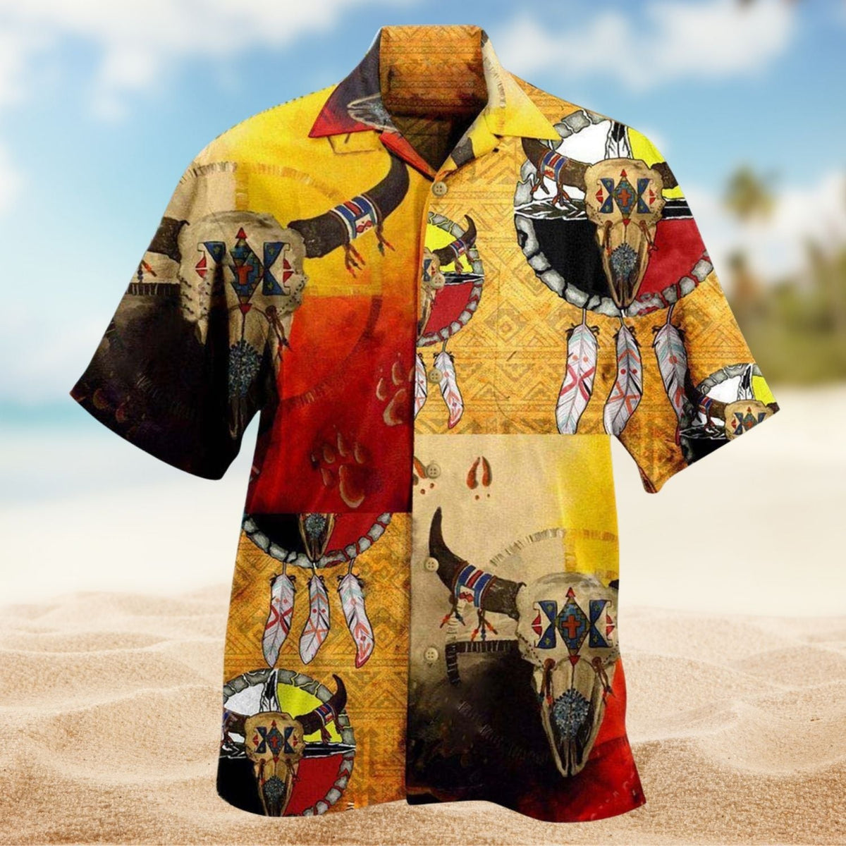 Geometric Medicine Wheel Hawaiian Shirt For Island Holidays Cultural Pride And Casual Vacation Style