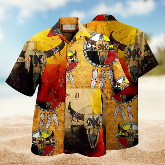 Geometric Medicine Wheel Hawaiian Shirt For Island Holidays Cultural Pride And Casual Vacation Style