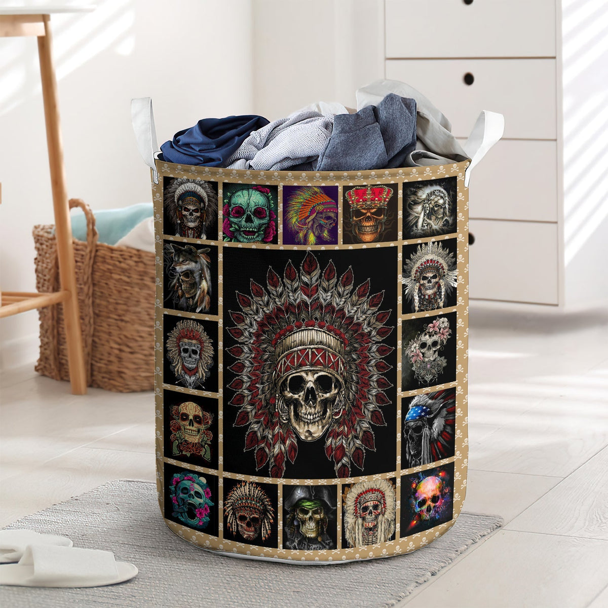 The Native American Peace Laundry Basket For Bathroom Bedroom Storage