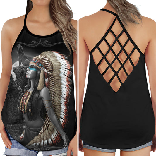 Native Peace Girl Hollow Tank Top For Yoga Workouts And Festival Wear