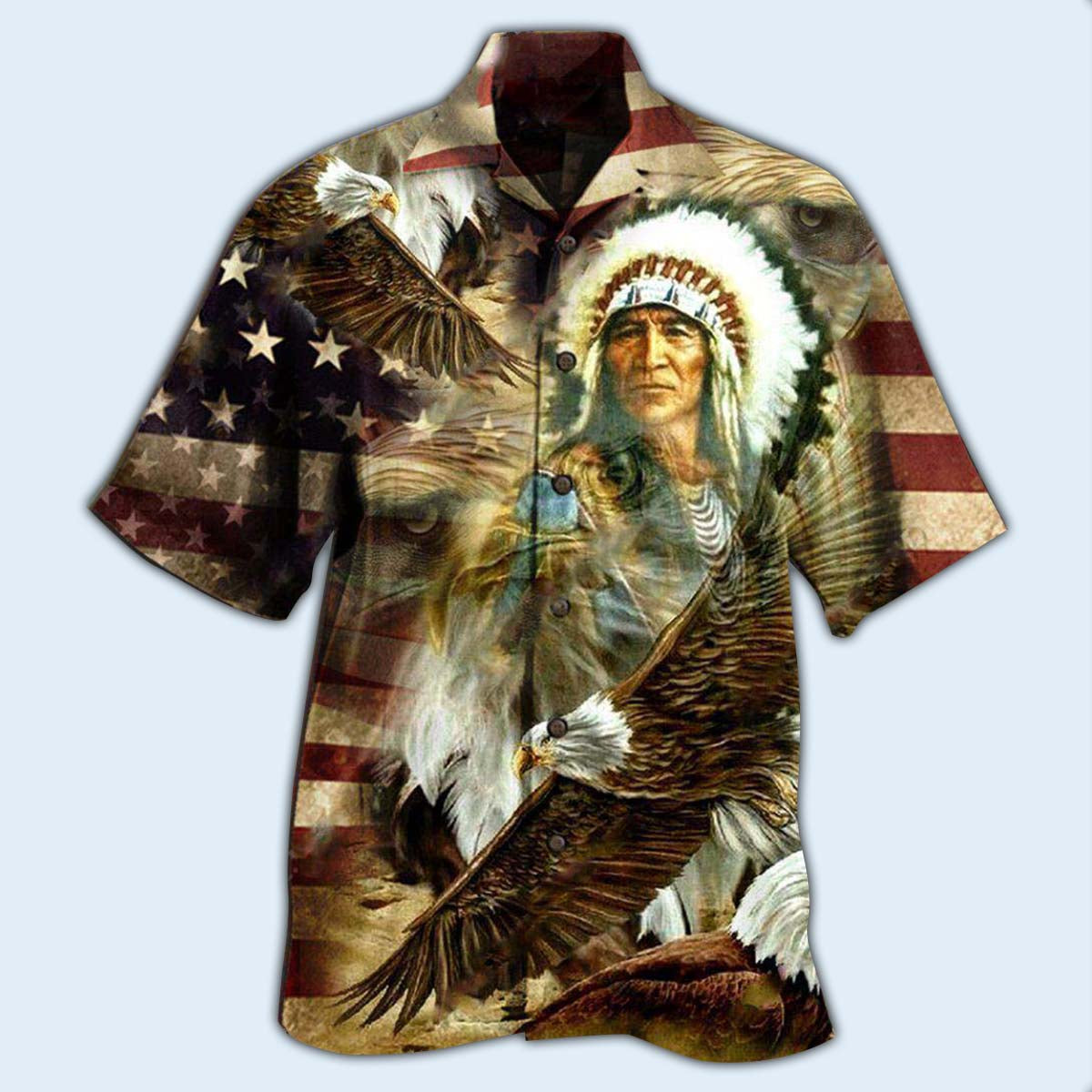 Bohemian Eagle American Proud Hawaiian Shirt Artwork View For Coastal Escapes And Resort Style