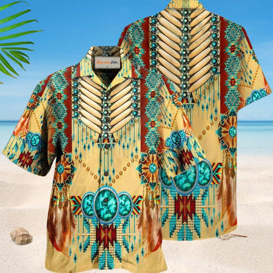 Native Inspired Heritage Pride Hawaiian Shirt For Summer Vacation Beach Travel And Relaxed Casual Wear