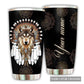 Native American Wolf With You Personalized 20 Oz Tumbler For Coffee Travel And Daily Drinks
