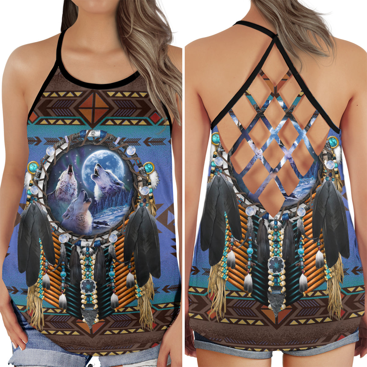 Peaceful Life Heritage Hollow Tank Top For Yoga Workouts And Casual Wear
