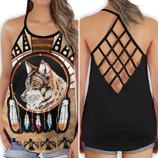 Native American Culture Heritage Inspired Art Hollow Tank Top For Yoga Workouts And Casual Wear