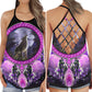 Peace Love Wolf Spirit Hollow Tank Top For Yoga Workouts And Festival Wear