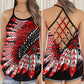 Peaceful Spirit Red Energy Hollow Tank Top For Yoga Workouts And Festival Wear