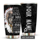 Native American And Black Wolf Still Strong Personalized 20 Oz Tumbler For Coffee Travel And Daily Drinks