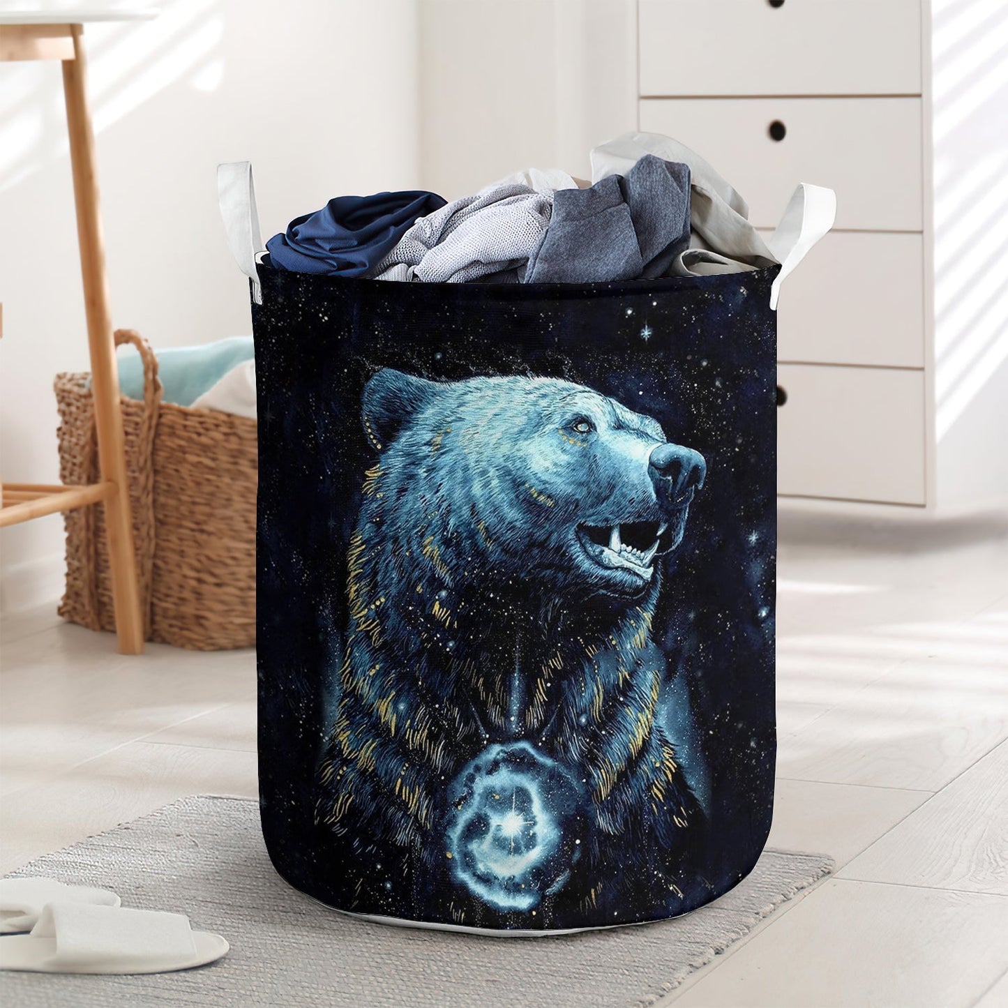 Native Bear Galaxy Style Laundry Basket For Bathroom Bedroom Storage