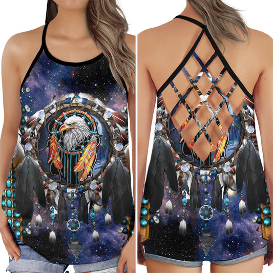 Dreamcatcher Spirit Boho Hollow Tank Top For Yoga Workouts And Festival Wear