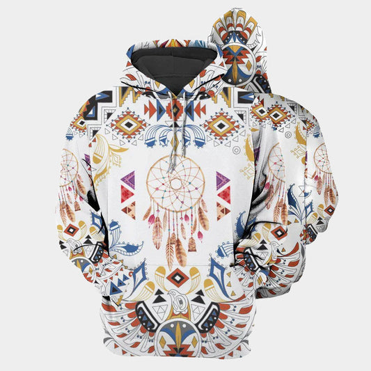 Native Dreamcatcher Pattern Hoodie For Heritage Inspired Streetwear Travel And Everyday Style