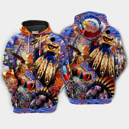 Native Eagle Heart Hoodie For Cultural Expression Daily Style And Comfortable Outfits