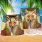 Native Fox Love Peace Nature Beach Shorts For Tropical Getaways And Weekend Adventures