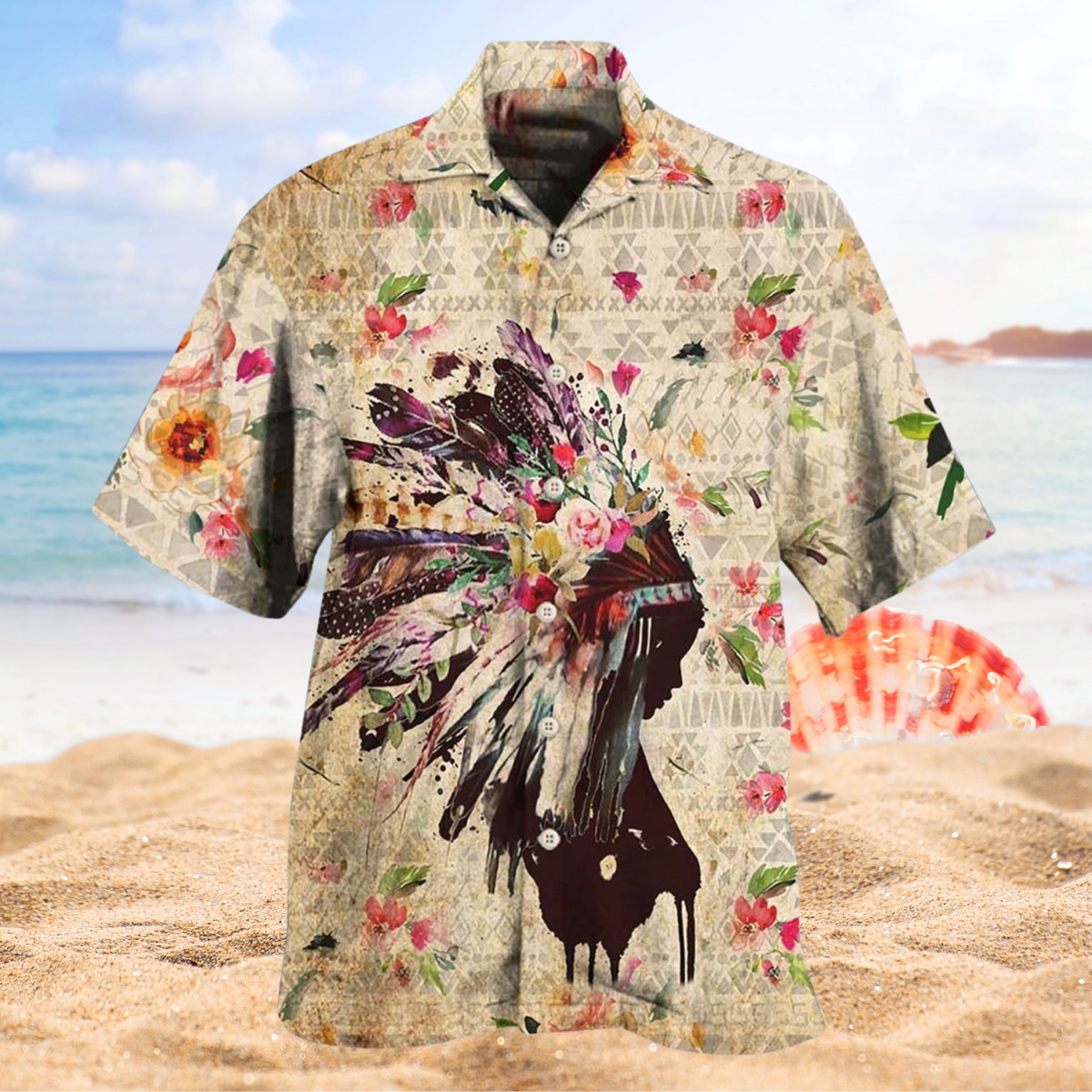 Floral Native Hawaiian Shirt For Beach Days, Summer Outings, And Thoughtful Gift Giving