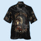 Bohemian Dark Skull Girl Hawaiian Shirt Pattern View For Lightweight Everyday Style
