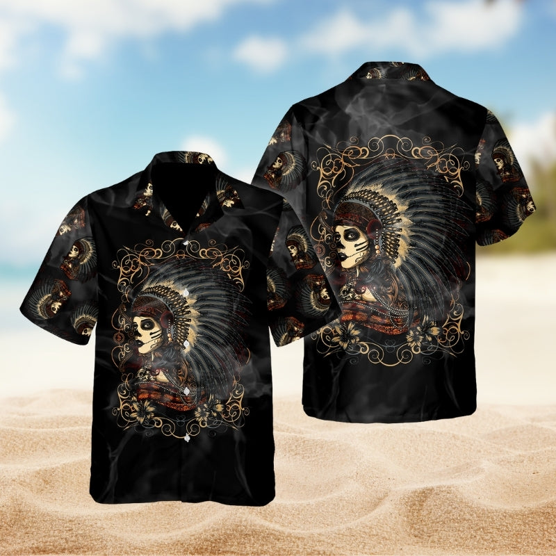 Coastal Fishing Activity Hawaiian Shirt Pattern Detail For Tropical Vacations