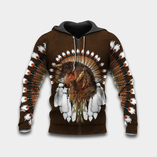 Native Horse Dreamcatcher Hoodie For Western Events Outdoor Activities And Everyday Styling