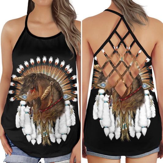 Horse Dreamer Spirit Hollow Tank Top For Yoga Workouts And Festival Wear