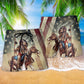 Native Horses Protect Place Hawaiian Print Beach Shorts For Outdoor Activities And Vacation Styling