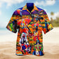 Traditional Heritage Portrait Red Hawaiian Shirt For Beach Days, Summer Outings, And Thoughtful Gift Giving
