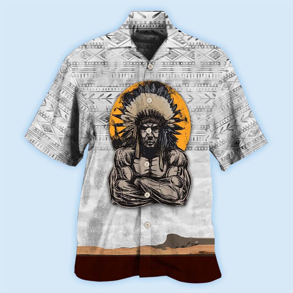 Bohemian Stronger Angry Hawaiian Shirt Pattern View For Lightweight Everyday Style