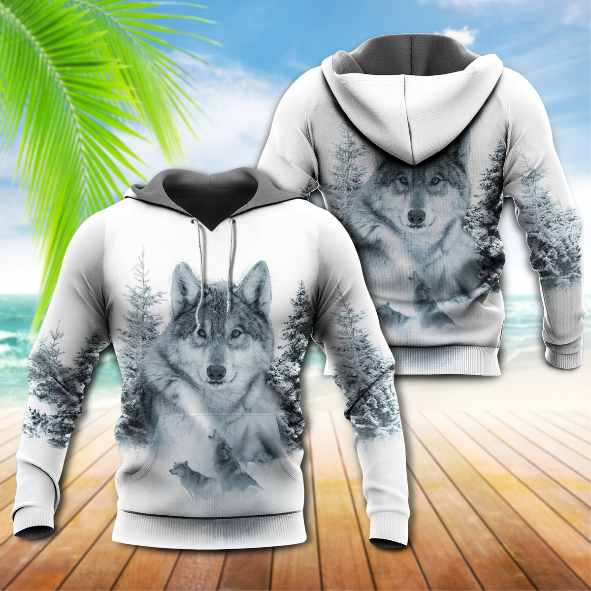 Native Culture Wolf Snow Hoodie For Heritage Events Weekend Outings And Comfortable Streetwear