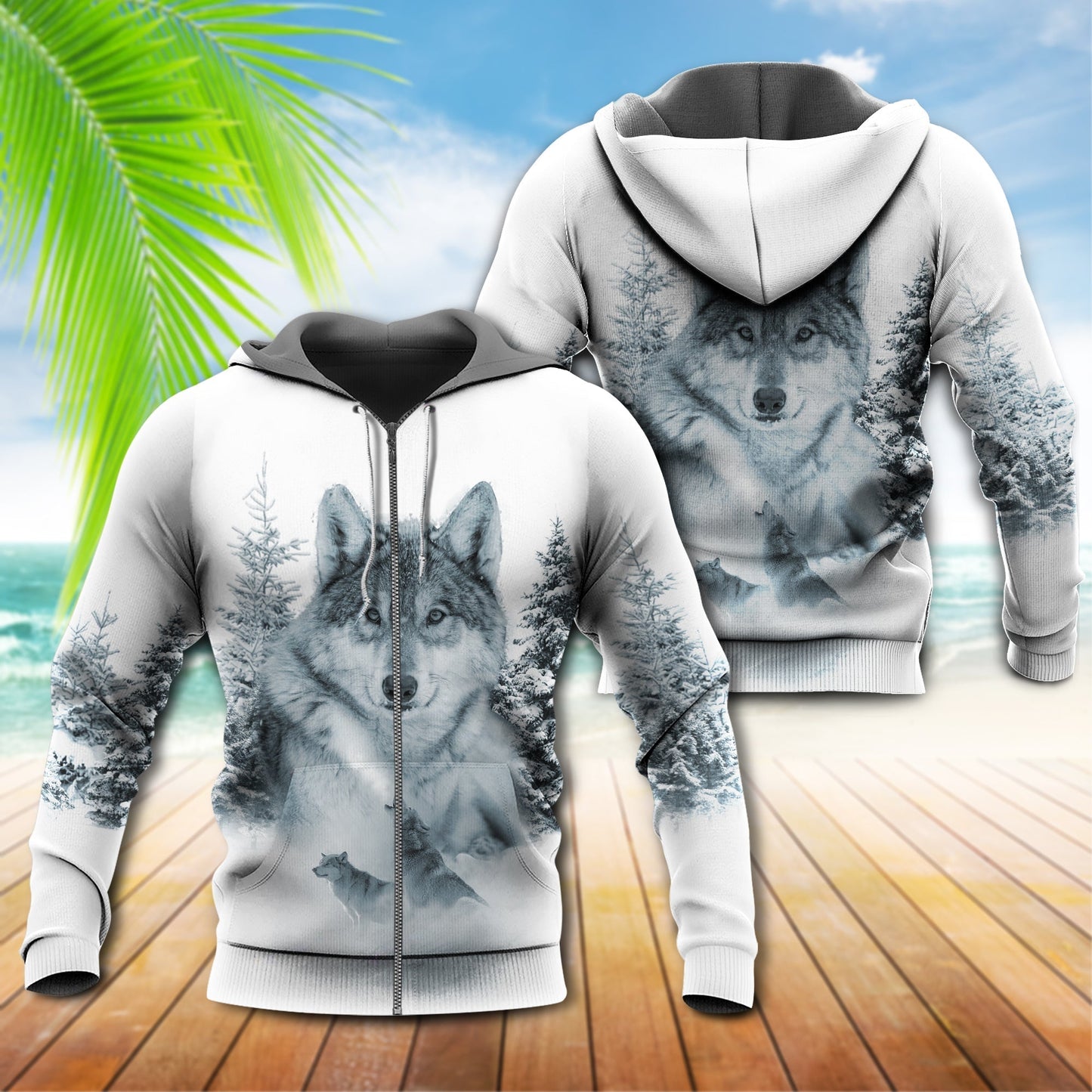 Native Culture Wolf Snow Hoodie For Heritage Events Weekend Outings And Comfortable Streetwear