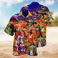 Viking Nordic Black Red Hawaiian Shirt Fabric Pattern Detail For Coastal Travel