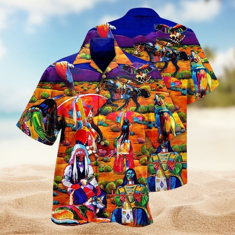 Viking Nordic Black Red Hawaiian Shirt Fabric Pattern Detail For Coastal Travel
