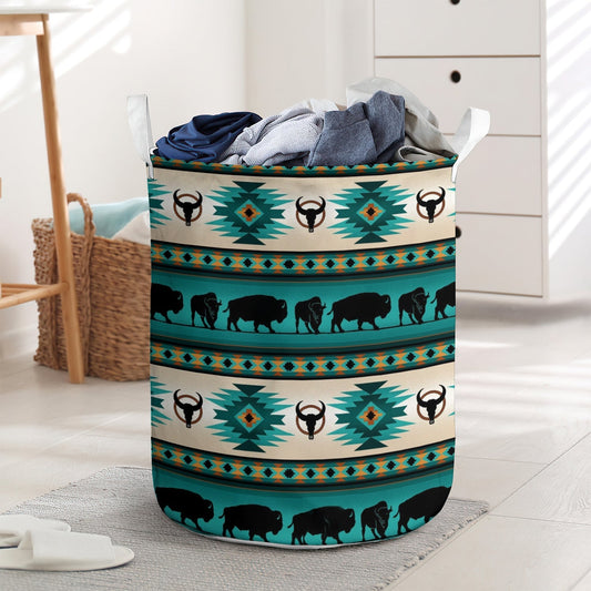 Native Pattern Laundry Basket For Bathroom Bedroom Storage