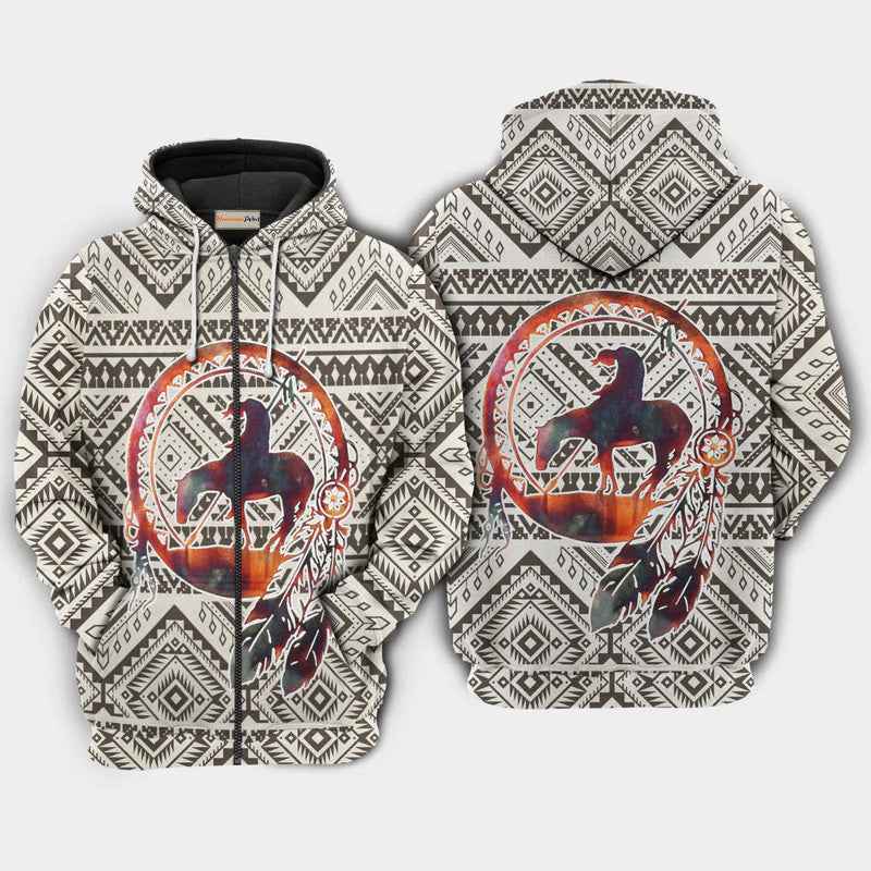 Native Pattern Peace Love Hoodie For Relaxed Streetwear Outdoor Gatherings And Travel