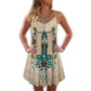 Native Peaceful Old V-Neck Sleeveless Cami Dress For Outdoor Events And Comfortable Summer Outfits
