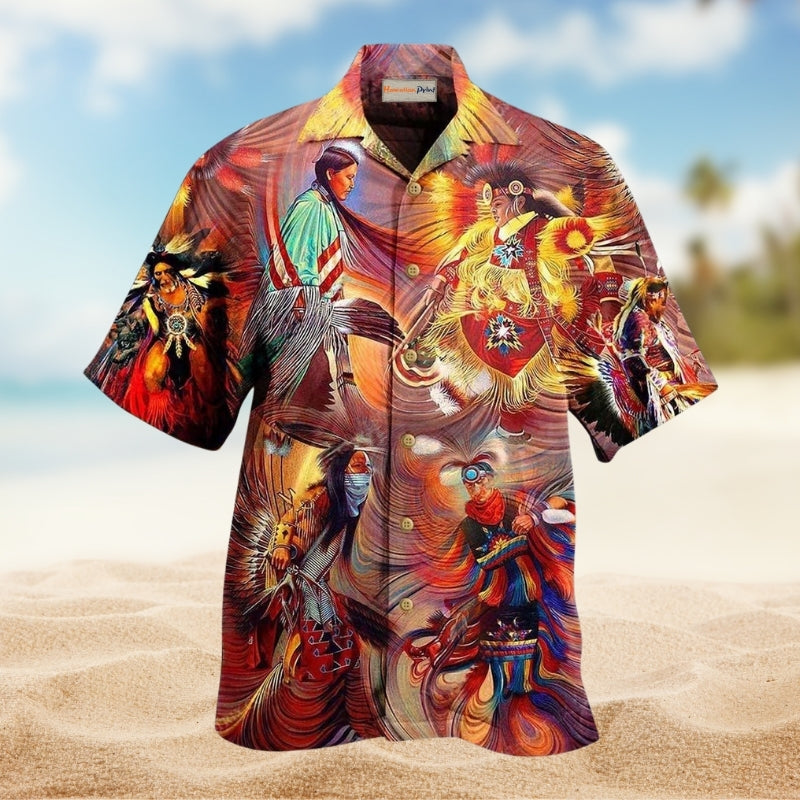 Beach Creative Pattern Hawaiian Shirt Resort Outfit View For Beach Days