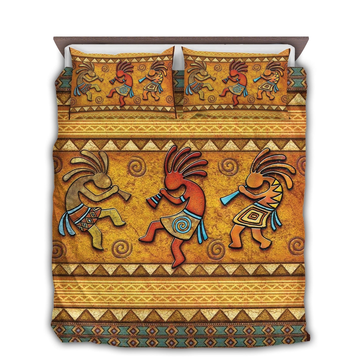 Native American Sign Yellow Bedding Cover For Southwestern Bedroom Decor