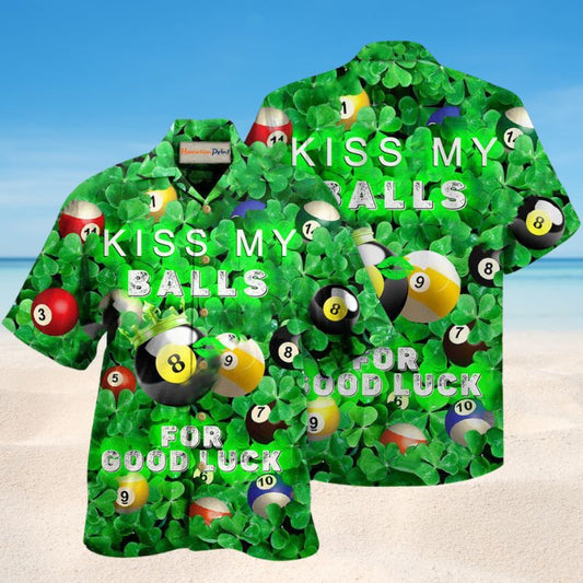 Billard Lucky Billiards Hawaiian Shirt For Beach Travel Outdoor Events And Relaxed Warm Weather Wear