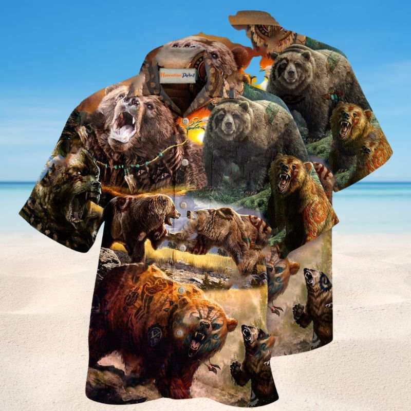 Bears Keep The Native Spirit Hawaiian Shirt For Summer Vacation Beach Travel And Relaxed Casual Wear