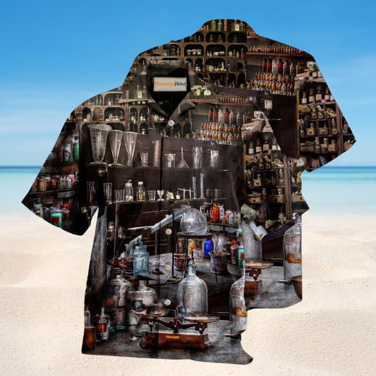 Chemistry Lab Humor Hawaiian Shirt For Island Getaways Beach Parties And Comfortable Vacation Style