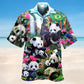 Panda Hug Hawaiian Shirt For Coastal Adventures Outdoor Gatherings And Casual Warm Weather Wear