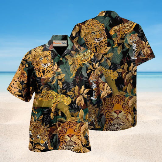 Leopard Natural Print Hawaiian Shirt For Beach Holidays Wildlife Lovers And Distinctive Summer Style